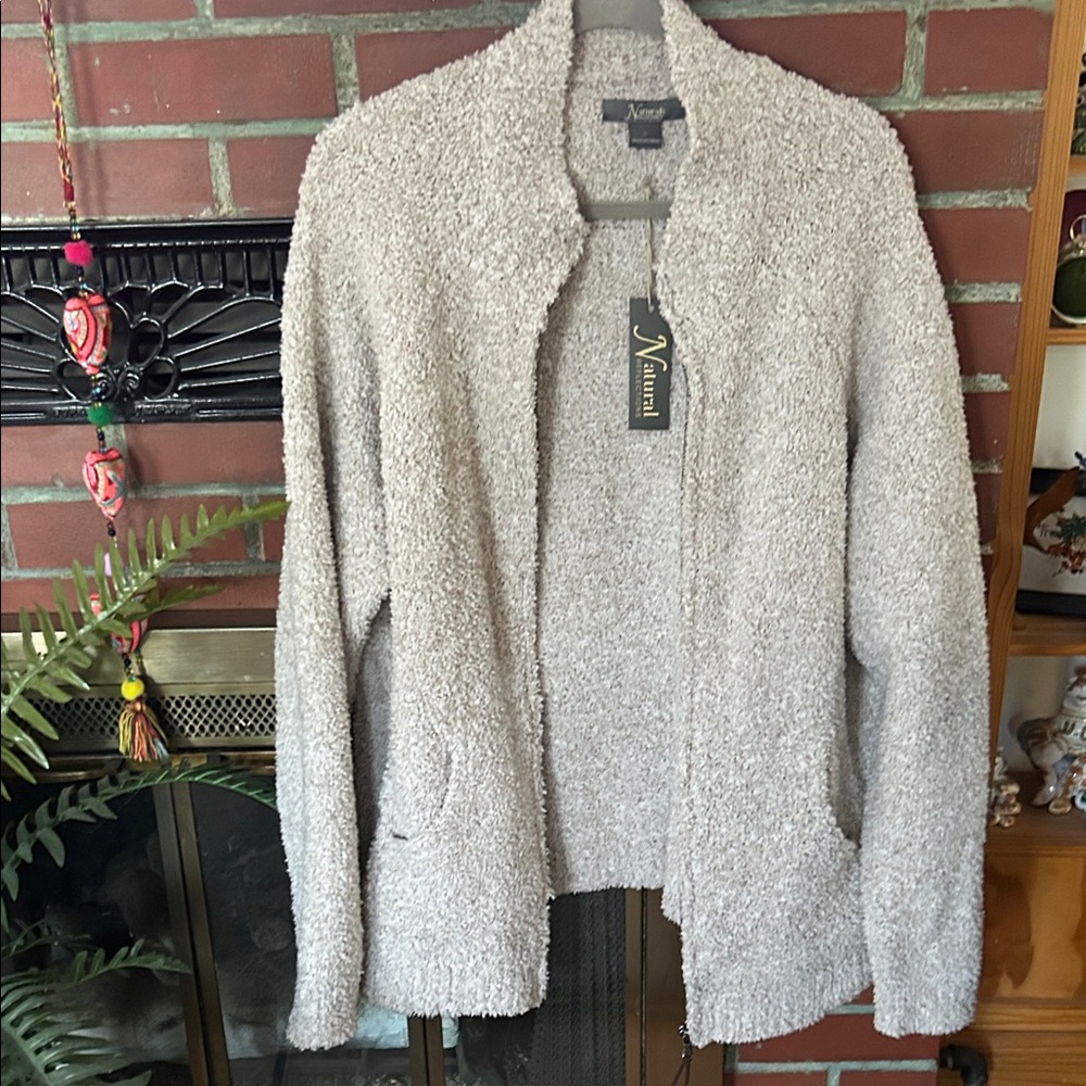 Natural Reflections Cream Cardigan Sweater